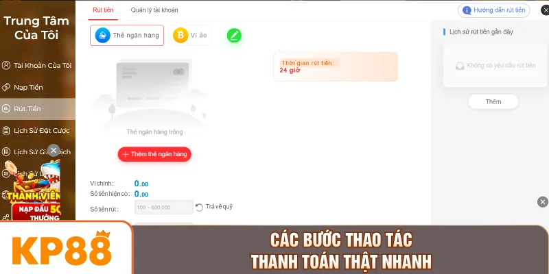 Các bước thao tác thanh toán thật nhanh